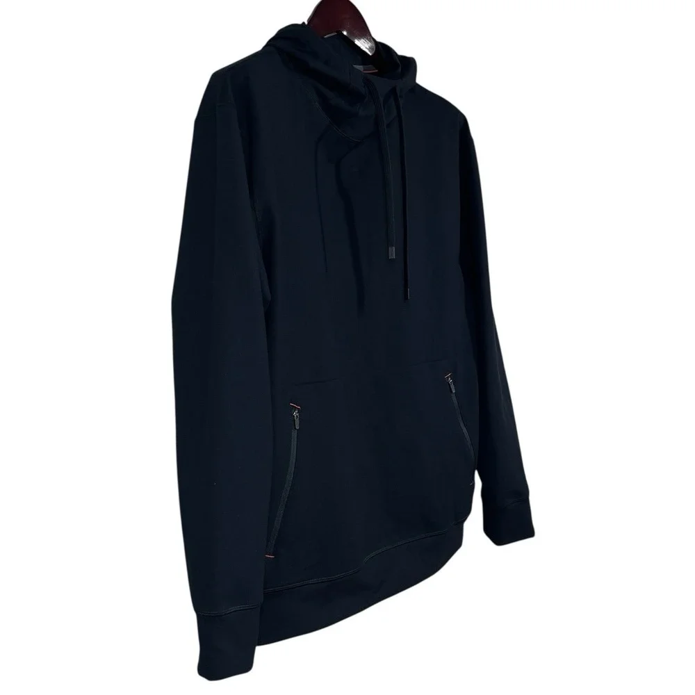 SAXX Roast Master Tech Hoodie Mens M Black Micro Fleece‎ Lounge Sweatshirt